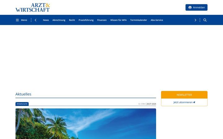 Ekraanipilt saidist arzt-wirtschaft.de