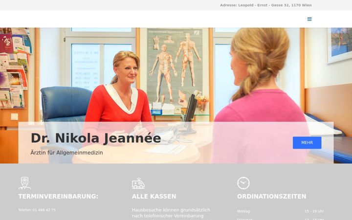 Screenshot of arzt1170.at