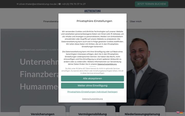 Ekraanipilt saidist arztberatung-nw.de