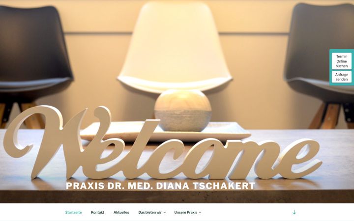 Ekrānuzņēmums no arztpraxis-diana-tschakert.de