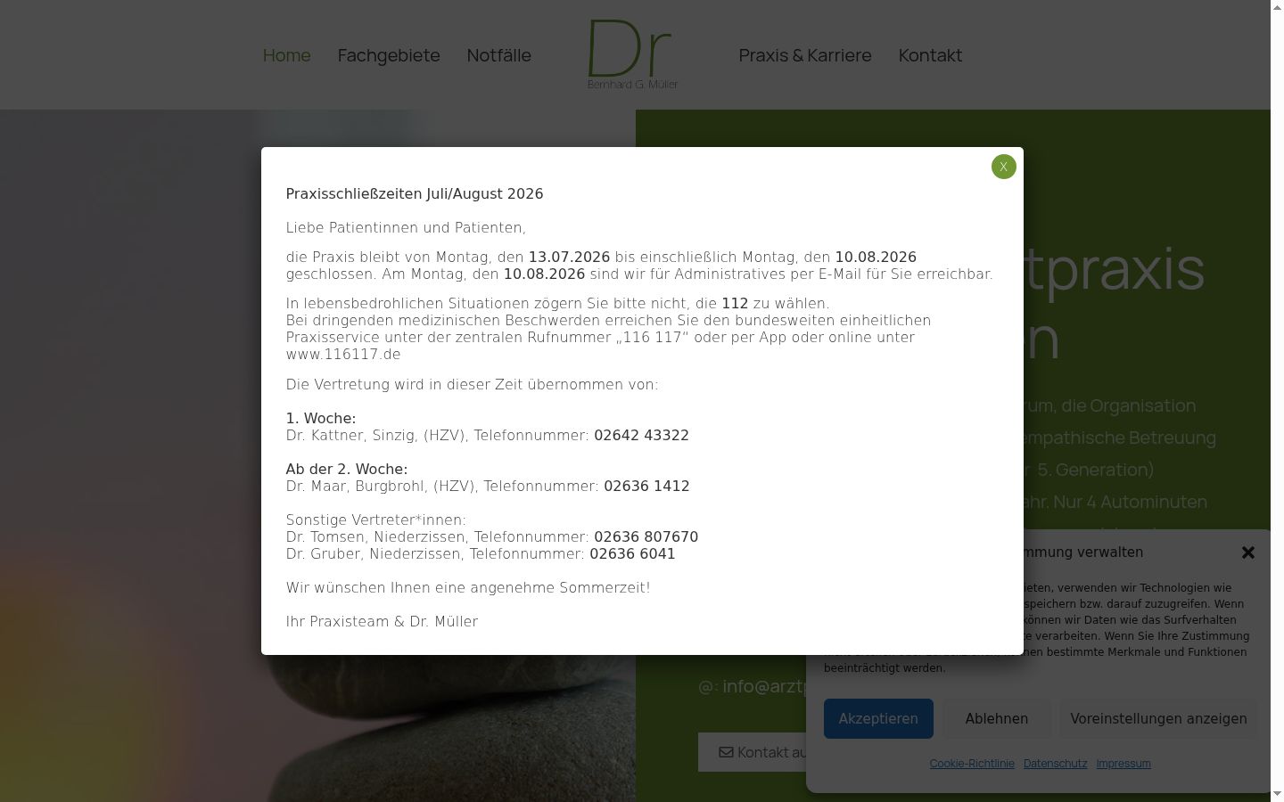 Skärmbild av samtyckesbannern som visades före någon interaktion