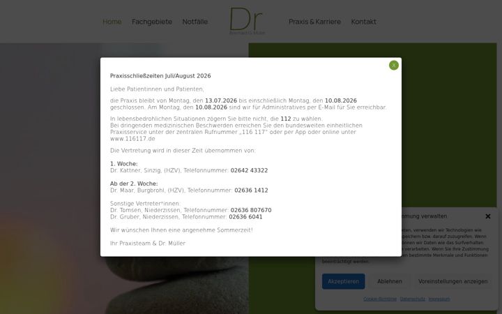 Screenshot di arztpraxis-drmueller.de