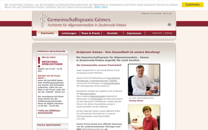 Screenshot di arztpraxis-gemes.de
