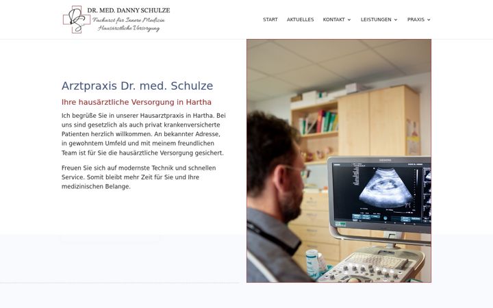 Snímek obrazovky arztpraxis-hartha.de