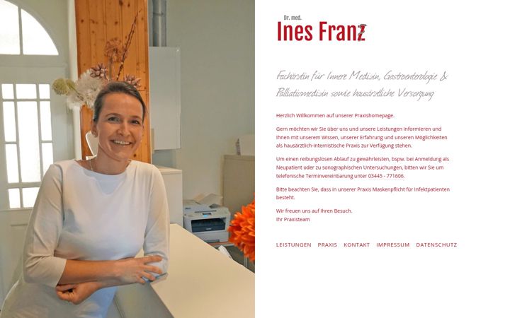 Screenshot di arztpraxis-ines-franz.de