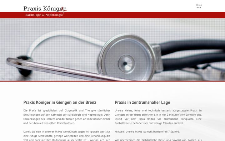 Screenshot di arztpraxis-koeniger.de