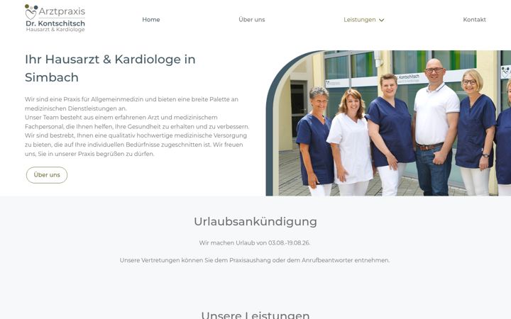 Screenshot di arztpraxis-kontschitsch.de