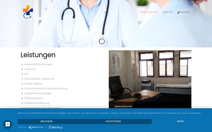Zrzut ekranu arztpraxis-liebscher.de