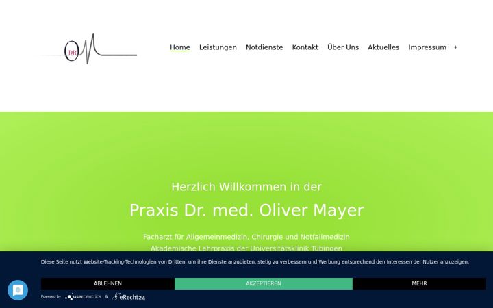Képernyőkép: arztpraxis-mayer.de