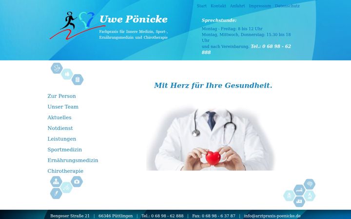 Képernyőkép: arztpraxis-poenicke.de