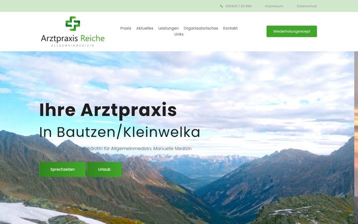 Képernyőkép: arztpraxis-reiche.de