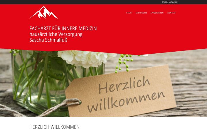 Screenshot stránky arztpraxis-schmalfuss.de