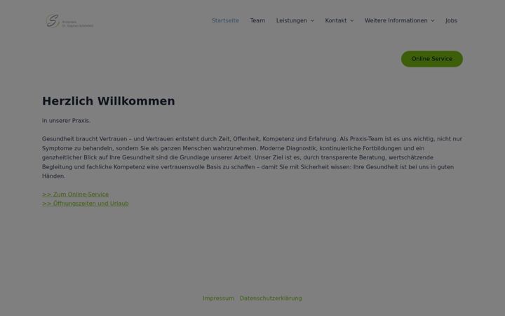 Screenshot stránky arztpraxis-schoenfeld.de