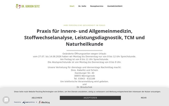 Ekrānuzņēmums no arztpraxis-seitz.de
