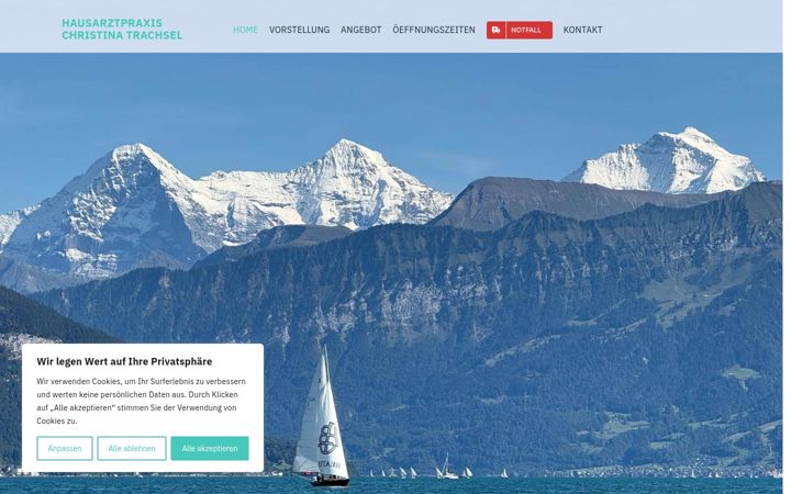 Screenshot of arztpraxis-trachsel.ch