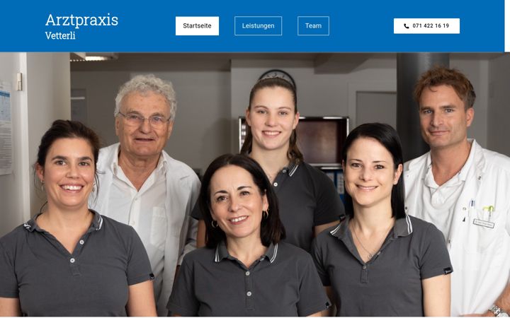 Screenshot of arztpraxis-vetterli.ch