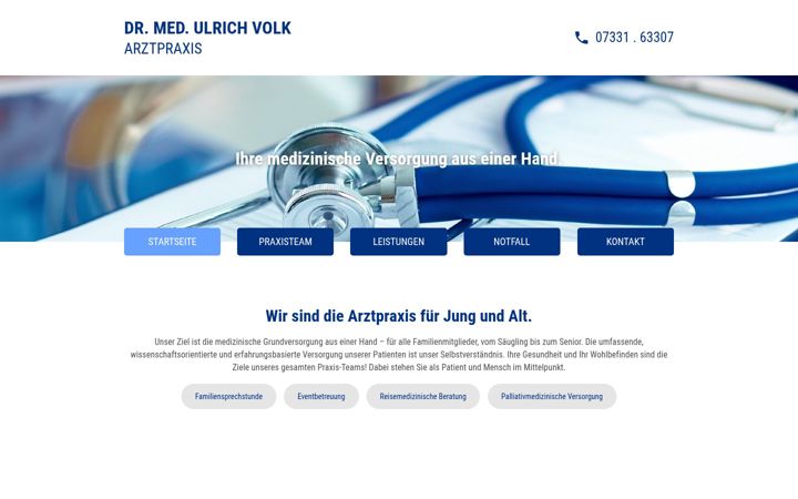 Skærmbillede af arztpraxis-volk.de