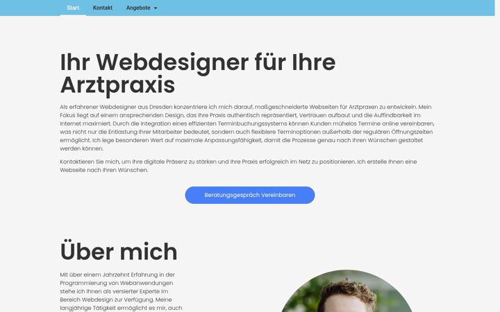 Snímek obrazovky arztpraxis-webdesign.com
