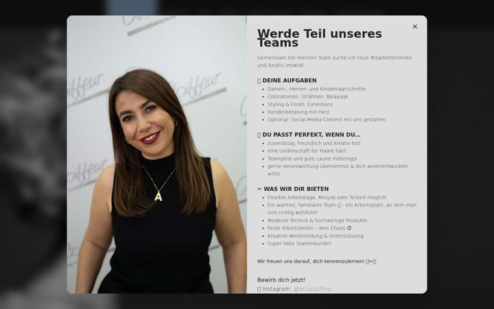 Screenshot of arzu-coiffeur.de