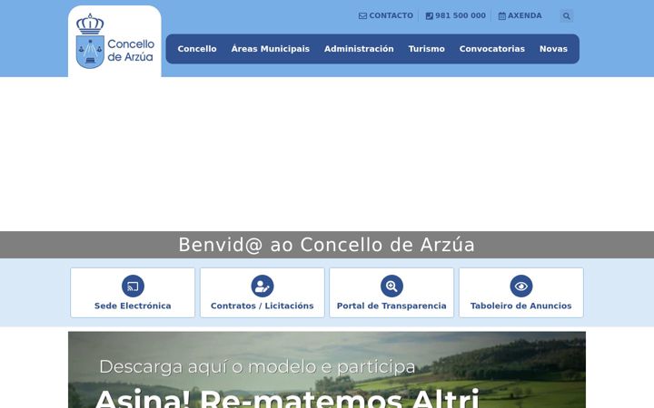 Screenshot of arzua.gal