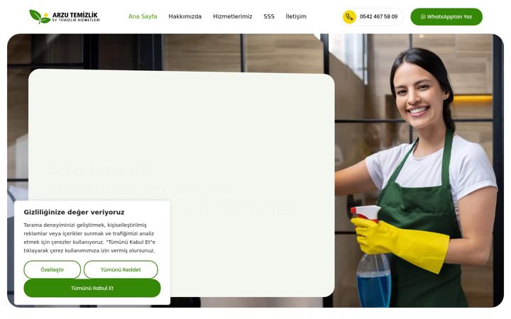Screenshot of arzutemizlik.com.tr