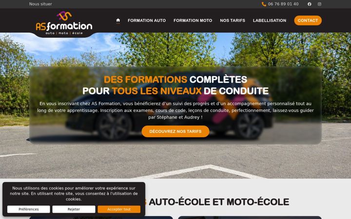 Skärmbild av as-auto-moto-ecole.fr