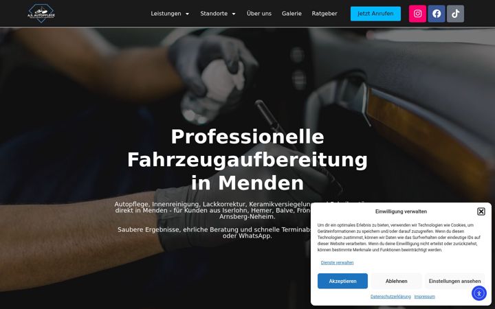 Snímek obrazovky as-autopflege.com