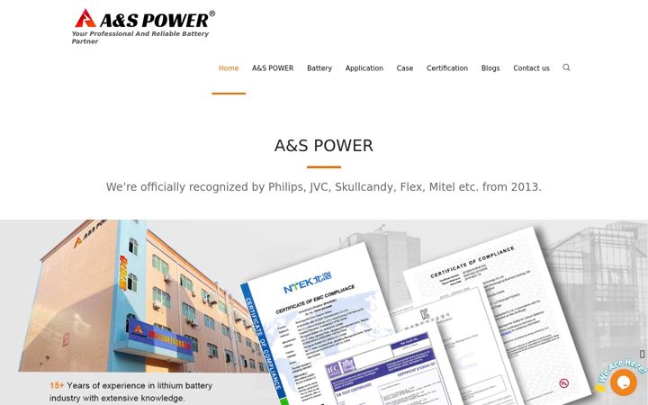 Screenshot of as-battery.com