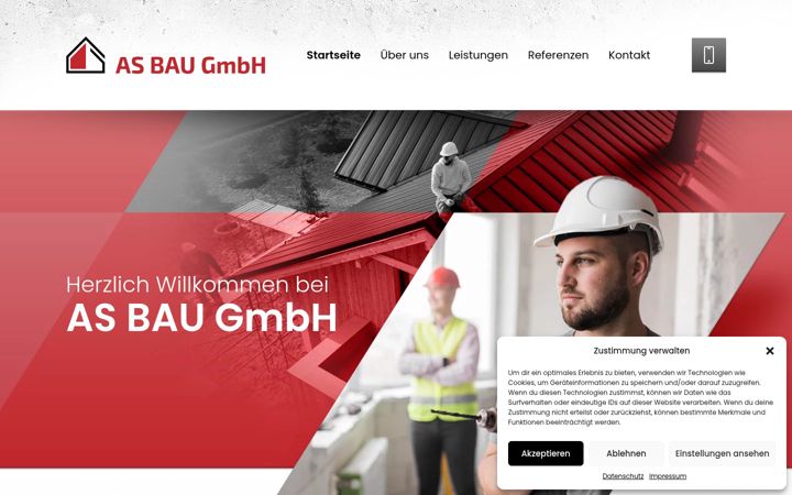 Screenshot of as-bau-gmbh.com