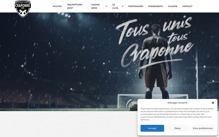 Skjermbilde av as-craponne.fr