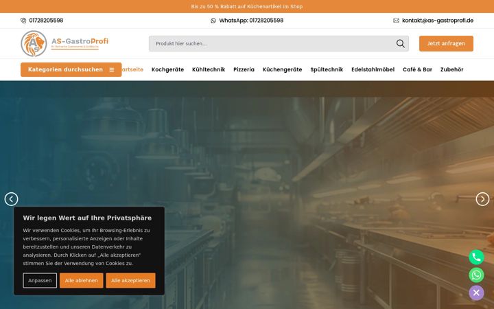 Screenshot του as-gastroprofi.de