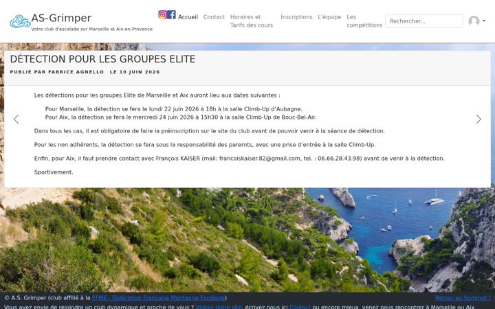 Screenshot του as-grimper.fr