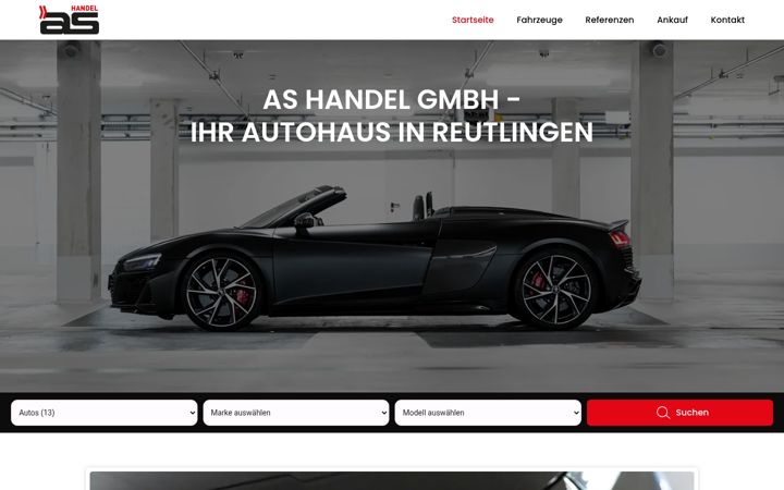 Skærmbillede af as-handel.com
