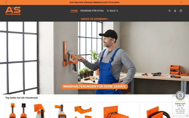 Screenshot of as-handmade.de