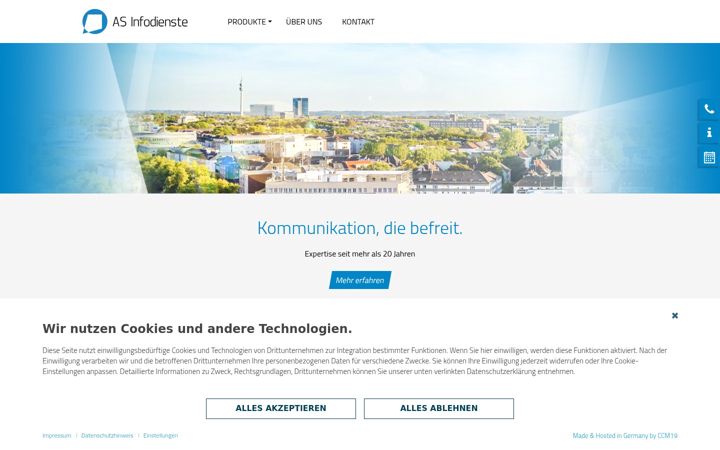 Zrzut ekranu as-infodienste.de