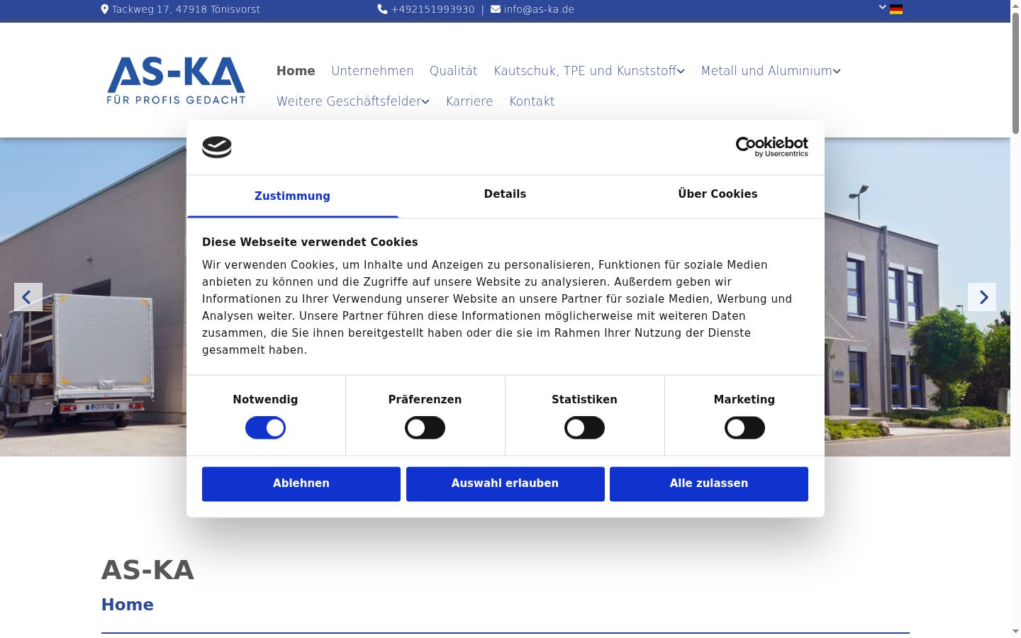 Zrzut ekranu banera zgody wyświetlanego przed jakąkolwiek interakcją