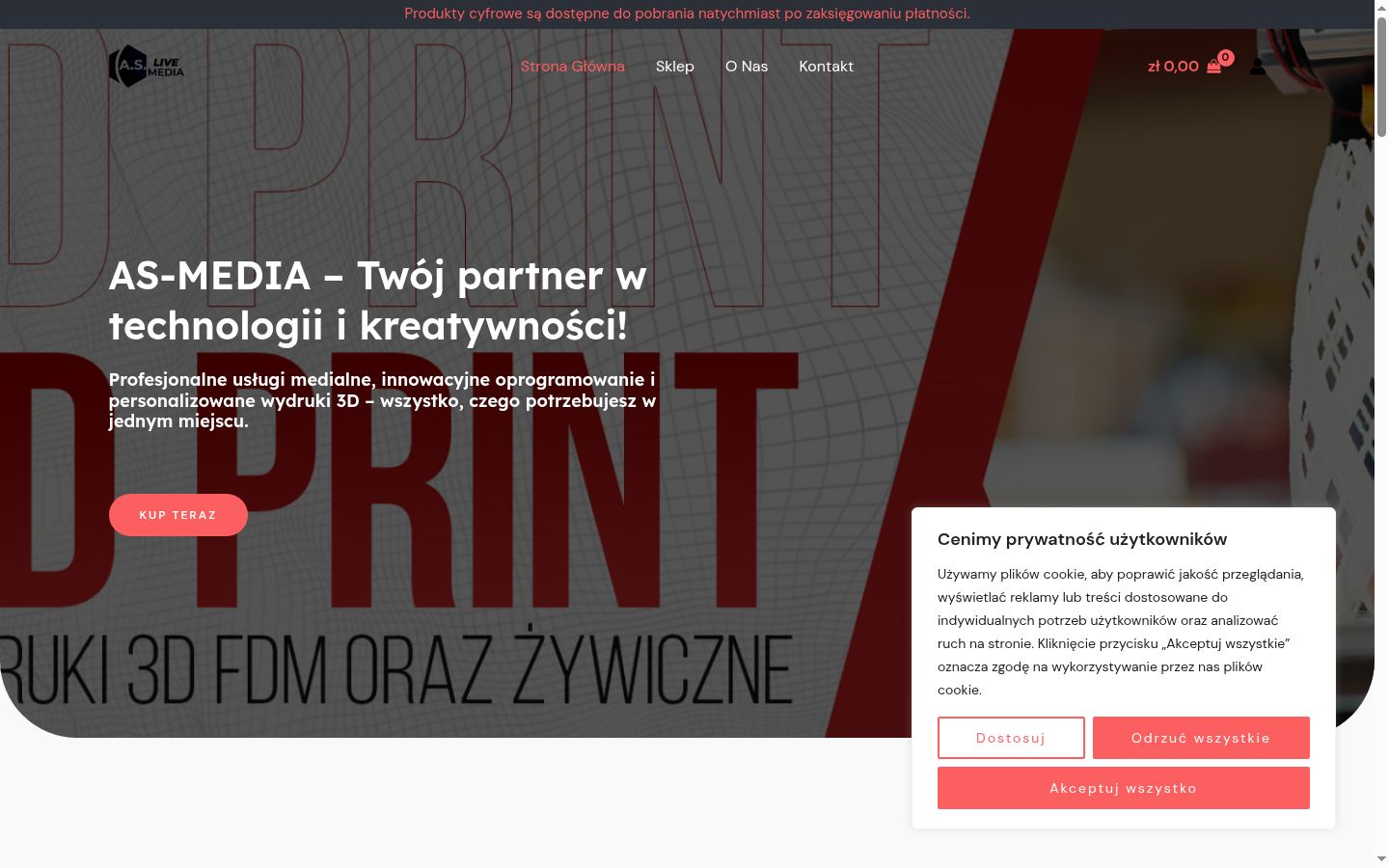Screenshot van de toestemmingsbanner zoals getoond vóór enige interactie