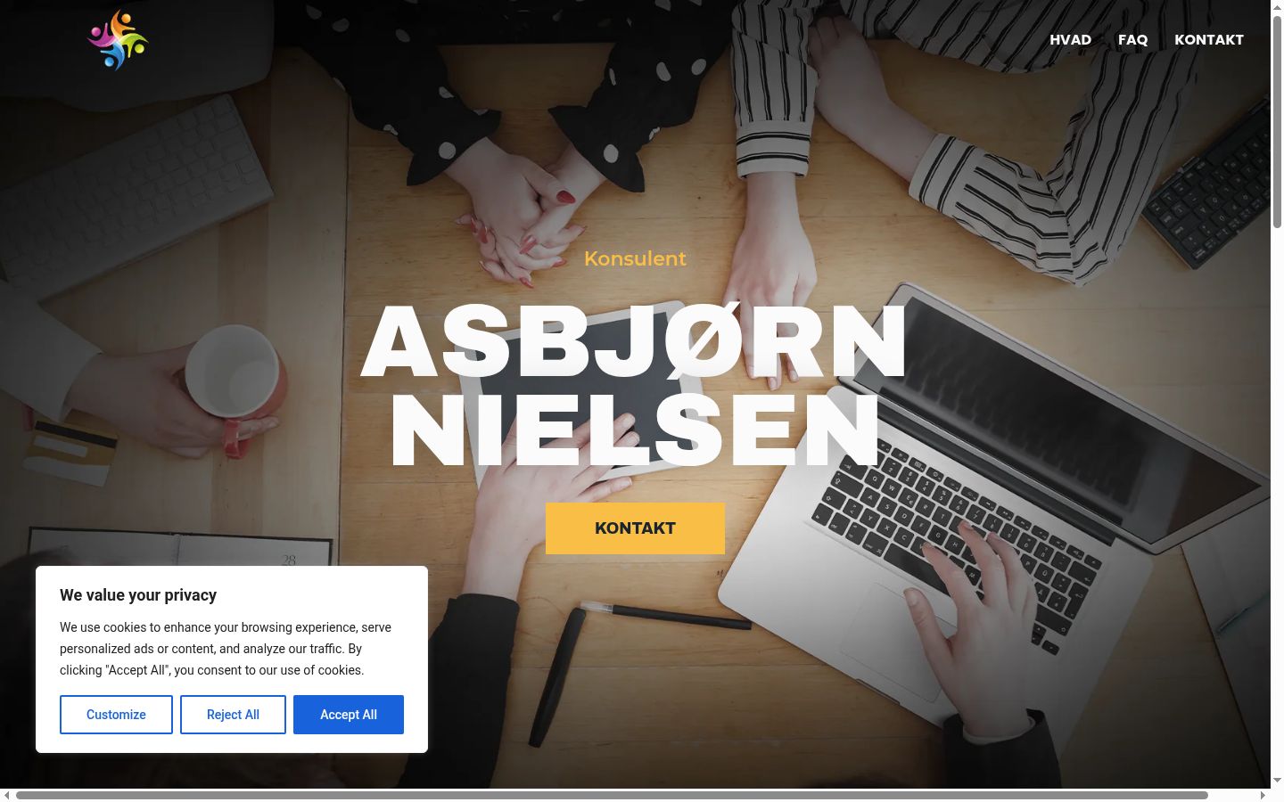 Screenshot tal-banner tal-kunsens muri qabel kwalunkwe interazzjoni