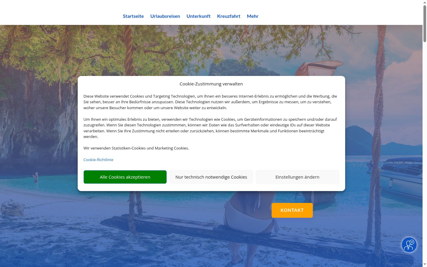 Sutikimo reklamjuostės, rodytos prieš bet kokią sąveiką, ekrano kopija