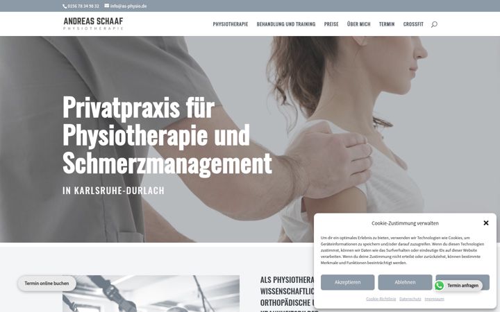 Skærmbillede af as-physio.de