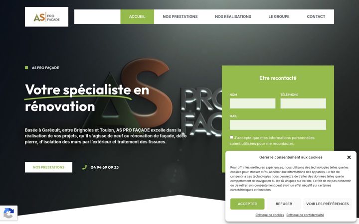 Snímek obrazovky as-pro-facade.com