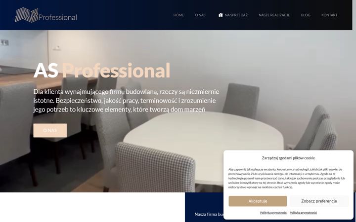 Kuvakaappaus sivustosta as-professional.pl