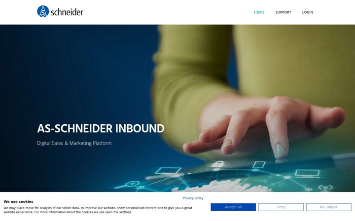 Captura de pantalla de as-schneider-inbound.com