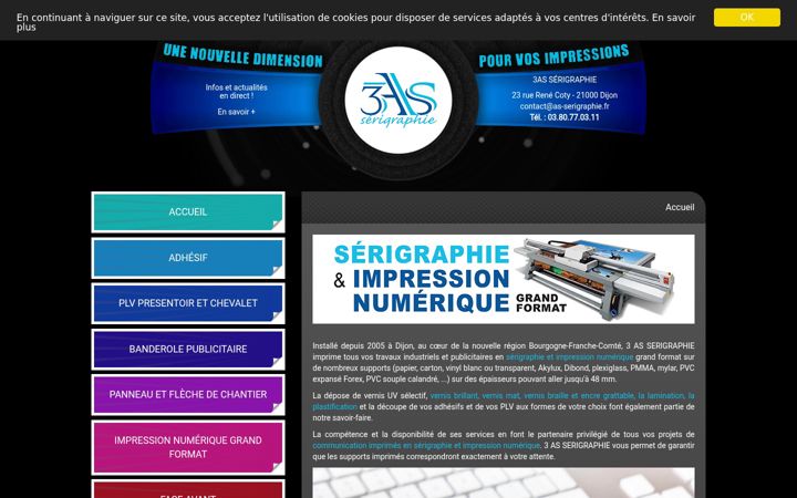 Screenshot of as-serigraphie.fr