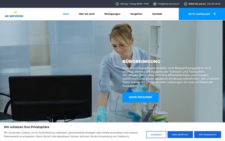 Screenshot of as-servicesgmbh.ch