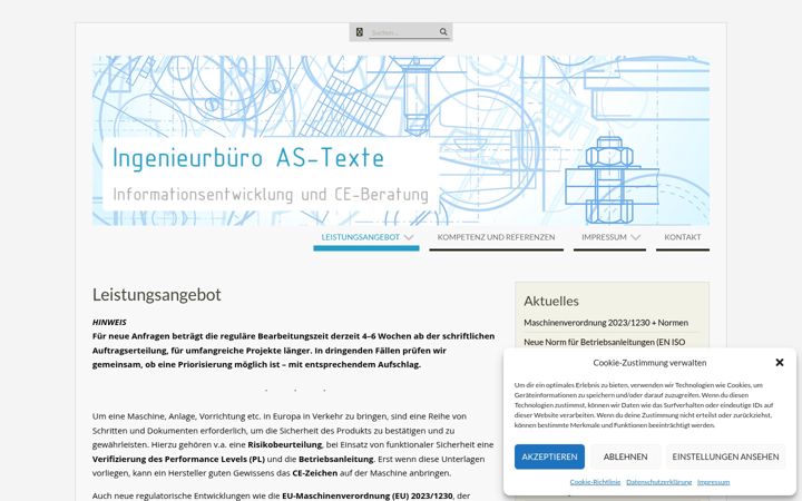 Screenshot of as-texte.de