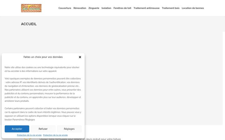 Screenshot of as-toiture-couverture.fr