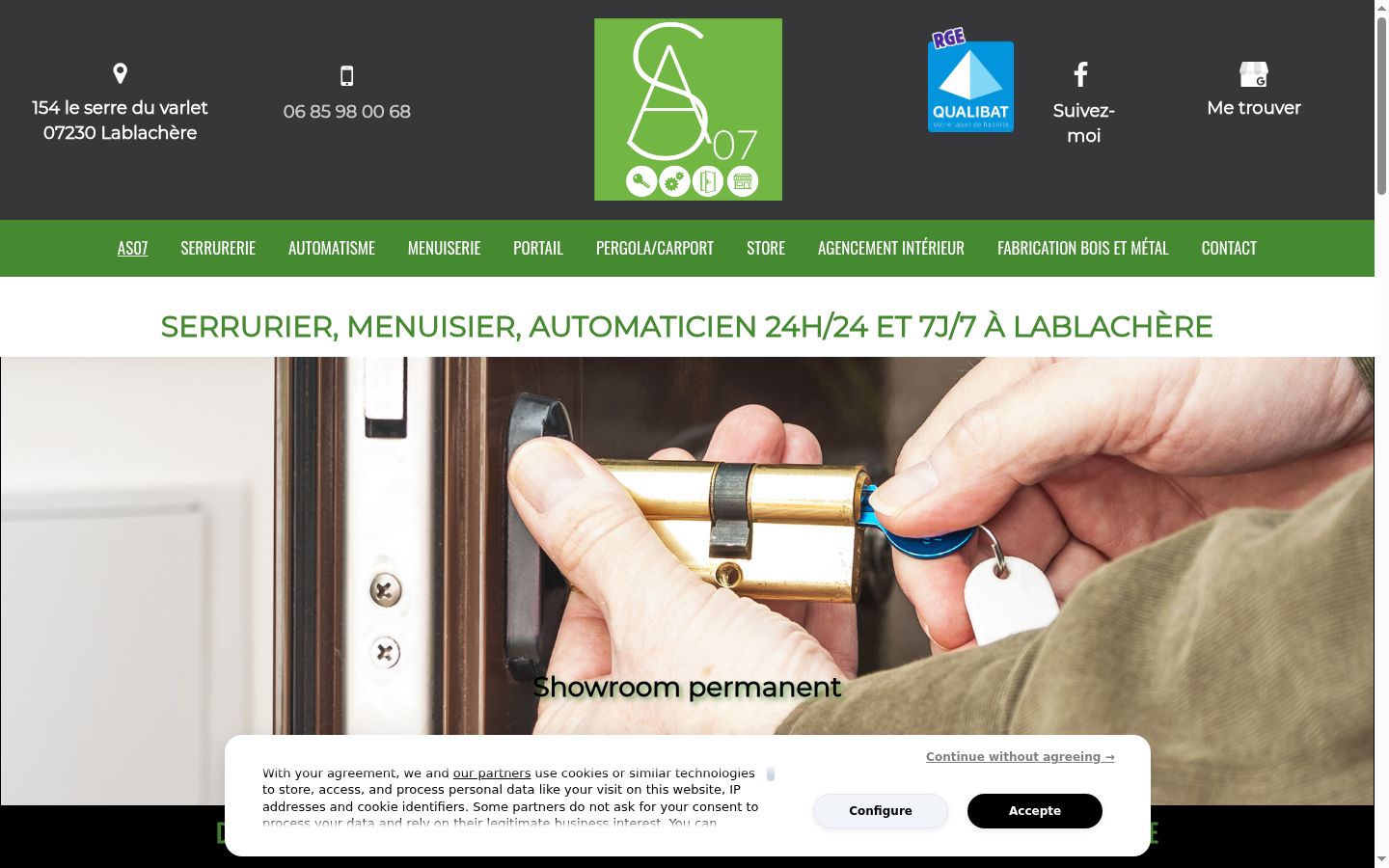 Screenshot του banner συγκατάθεσης που εμφανίστηκε πριν από οποιαδήποτε αλληλεπίδραση