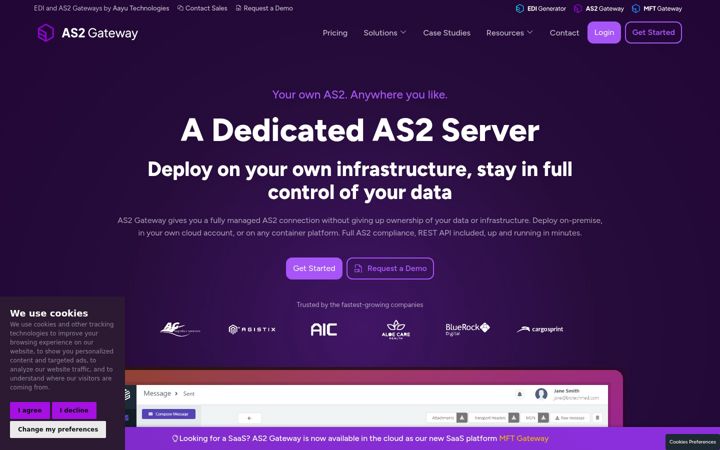 Screenshot ta' as2gateway.com