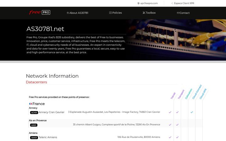 Screenshot of as30781.net